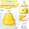 Desk Bells for Kids 8 Notes Rainbow Diatonic Hand Bells Colorful Toddler Musical Learning Toys Birthday Gift for Musical Learning Teaching Percussion Instrument view 2