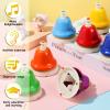 Desk Bells for Kids 8 Notes Rainbow Diatonic Hand Bells Colorful Toddler Musical Learning Toys Birthday Gift for Musical Learning Teaching Percussion Instrument view 4