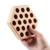 SPEEDWOX Wooden Plier Organizer - Hexagonal Hardwood Pliers Holder with 19 Holes for Tool Storage Box view 3