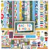 Inkdotpot Back to School Collection Double,Sided Scrapbook Paper Kit Cardstock 12"x12" Card Making Paper Pack of with Sticker Sheet - 16 Pages - Multicolor view 1
