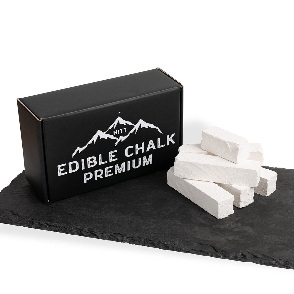 HITT Premium Belgorod Edible Chalk Satisfying Crunchy Chalk Bars for Eating, PICA Cravings and ASMR Food Content Creators Organic, No Additives, No Impurities PICA Alternative Drawning -7 oz/200 g