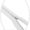 #3 Aluminum White YKK Lightweight Jacket Separating Zippers - Choose Your Length - Color: White - Made in The United States (5 Zippers Per Pack) (Aluminum - 27" Inches) view 2