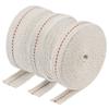 MECCANIXITY Oil Lamp Wick Kit 1/2 Inch 3/4 Inch 7/8 Inch Flat Wide 6.5 Foot Cotton Lanterns Wick with Red Stitch for Kerosene Burner Lighting, 3in1 Set view 1
