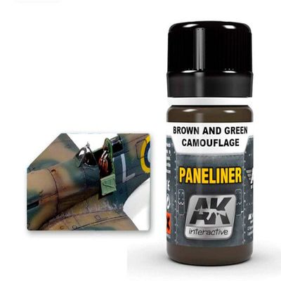AK AIR Weathering AK2071 Paneliner for Brown and Green Camouflage (35ml)