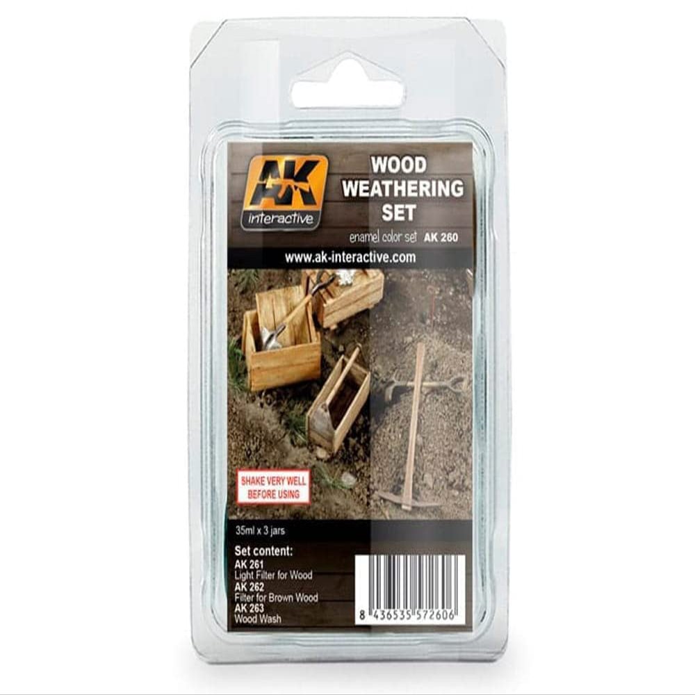 AK Weathering Set AK260 Wood Weathering (3x35ml)