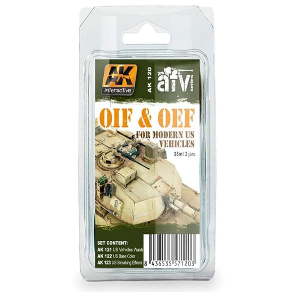 AK Weathering Set AK120 OIF & OEF - US Vehicles Weathering (3x35ml)
