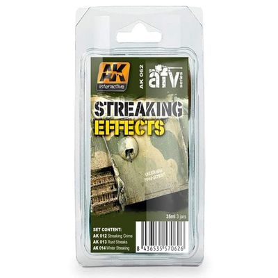 AK Weathering Set AK062 Streaks (3x35ml)