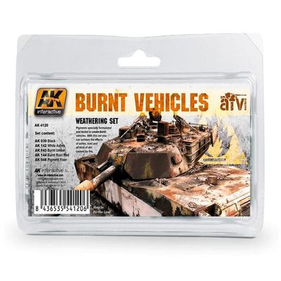 AK Weathering Set AK4120 Burnt Vehicles (5x35ml)