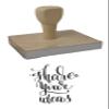 Infusion Share Your Ideas Rubber Stamp, MM1093.jpg Wood Stamp view 1