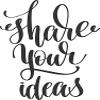 Infusion Share Your Ideas Rubber Stamp, MM1093.jpg Wood Stamp view 2