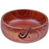 Weabetfu Large Wooden Yarn Bowl for Knitting and Crocheting with Holes, Handmade Rosewood Yarn Storage Organizer 8 x 3 inch for Mother's Day and Christmas,Crochet Bowl view 1