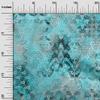 oneOone Viscose Jersey Turquoise Green Fabric Abstracts Fabric for Sewing Printed Craft Fabric By The Yard 60 Inch Wide view 2