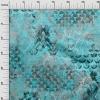 oneOone Viscose Jersey Turquoise Green Fabric Abstracts Fabric for Sewing Printed Craft Fabric By The Yard 60 Inch Wide view 3