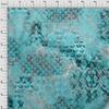 oneOone Viscose Jersey Turquoise Green Fabric Abstracts Fabric for Sewing Printed Craft Fabric By The Yard 60 Inch Wide view 4