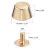 uxcell 12x7mm Rivet Studs Screw Back Flat Hollow Feet Stud Spike for Leather Craft DIY Gold Tone 4pcs view 2