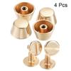 uxcell 12x7mm Rivet Studs Screw Back Flat Hollow Feet Stud Spike for Leather Craft DIY Gold Tone 4pcs view 3