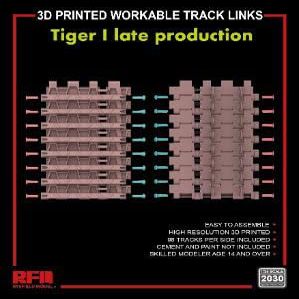 Ryefield Model RFM2030 1/35 Tiger I Late Model Movable Shoe Belt Set, Plastic Model Parts