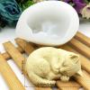 Sleeping Cat Silicone Soap Candle Mold Fondant Chocolate Candy Cake Decoration Baking Pastry Tools Resin Polymer Clay Mold view 2