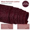 ELW 6-7 oz. (2.4-2.8mm) Black Cherry Pre-Cut 2 PCS 12"x24" (30.4cm x 60.9cm) | Full Grain Leather Bison Hide Tooling, Carving, Molding, DIY Craft Projects, Bag,Shoe, Clothing, Jewelry, Wrapping view 2