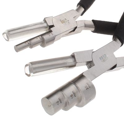 The Beadsmith Wrapper Pliers Combo Wire Working Pliers Big 7 (178mm) and Little 6 (152mm) Use to Create Loops and Jump Rings and Protect Wire While Jewelry Making 2 Piece Set