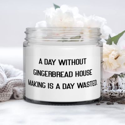 A Day Without Gingerbread House Making is a Day Wasted. Candle, Gingerbread House Making, New Gifts For Gingerbread House Making