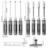Rchobbytop RC Car Tool Kit Black RC Work Stand & Hex Screwdrivers Nut Drivers Set & Cross Wrench Wheel Nut Wrench Tools Combo for 1/10 1/8 RC Car Rock Crawler Truck view 4