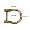 uxcell 23mm(0.91") U Shape Horseshoe D-Rings Screw-in Shackle Buckle for DIY Craft, Bronze Tone 4pcs view 2