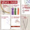 Povitrulya Embroidery Kit for Beginners 'Lavender' - Fun Starter Kit for Hand Embroidery with Stamped Pattern, Pre-Sorted Floss and Bamboo Hoop - for Adults and Kids view 3