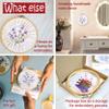 Povitrulya Embroidery Kit for Beginners 'Lavender' - Fun Starter Kit for Hand Embroidery with Stamped Pattern, Pre-Sorted Floss and Bamboo Hoop - for Adults and Kids view 4