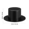 NUOBESTY Christmas Mini Black Top Hats Mini Snowman Hats Santa Hats Caps Christmas DIY Crafts Ornament Size L ( Black ), 4.1X4.1X1.9cm view 2