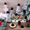 NUOBESTY Christmas Mini Black Top Hats Mini Snowman Hats Santa Hats Caps Christmas DIY Crafts Ornament Size L ( Black ), 4.1X4.1X1.9cm view 3