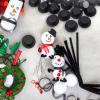 NUOBESTY Christmas Mini Black Top Hats Mini Snowman Hats Santa Hats Caps Christmas DIY Crafts Ornament Size L ( Black ), 4.1X4.1X1.9cm view 4