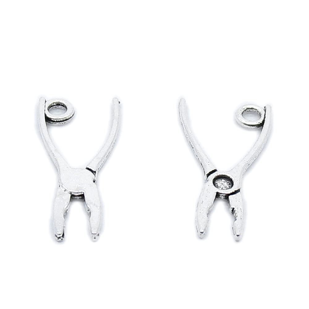 75 Pieces Antique Silver Plated Jewelry Making Charms Suppliers Wholesale XN8Q2R Pliers Plier