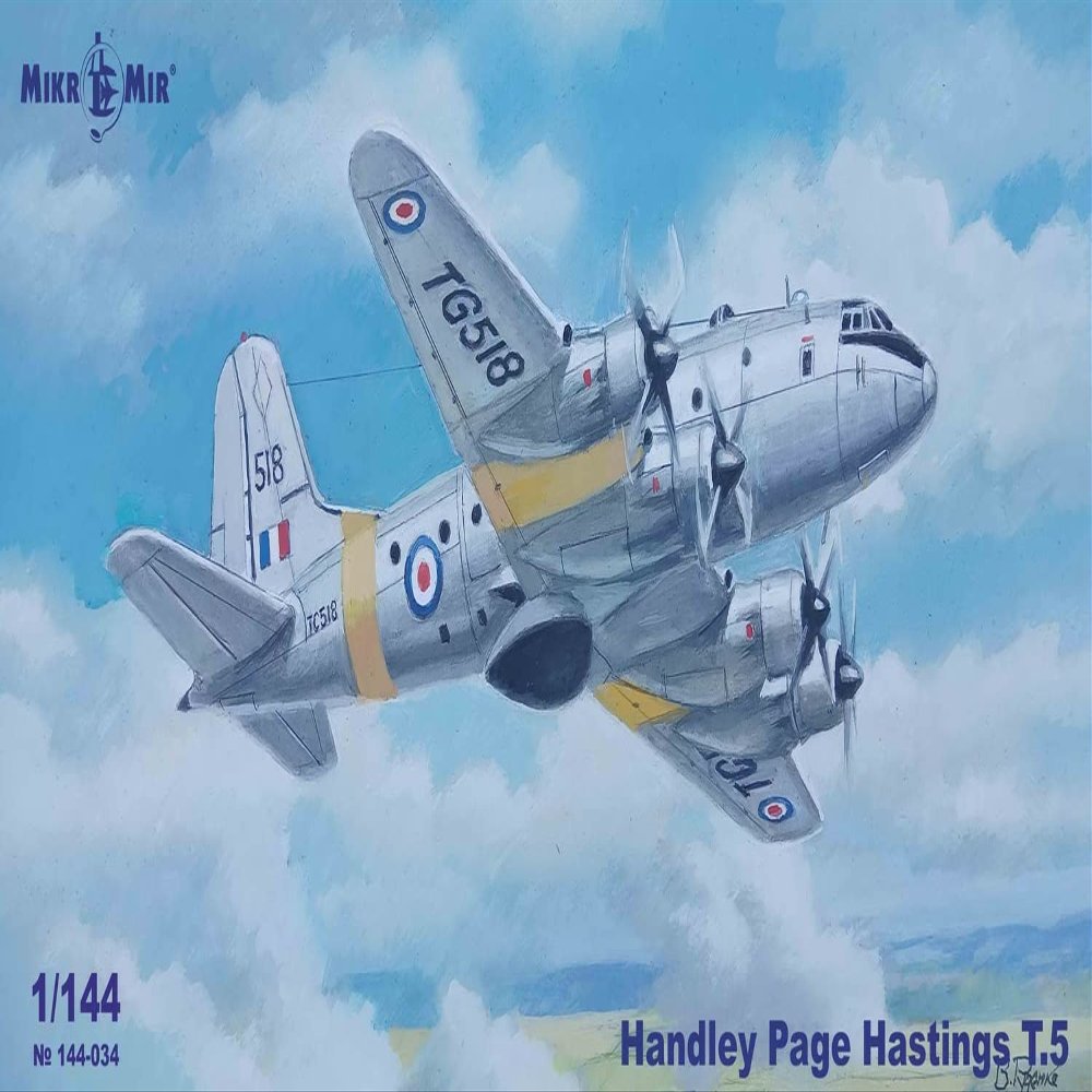 Micro Mill MKR144-034 British Air Force HandlePage Hastings T.5 Plastic Model