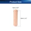 Bettomshin 50Pcs Wooden Dowel Pins, 10mm Dia 40mm Length Dowel Rods Wood Sticks Wooden Dowel Rods, Beveled Ends for Easier Insertion Straight Grooved Pins for Furniture Door Art Crafts and DIYers view 2