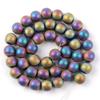 Gfsdjalkj Dull Polished Faceted Matte Multicolor Hematite Natural Round Loose Beads 15" 39cm Pick 4-10m Spacer Beads for Bracelet Jewelry Making Handmade Crafts (Item Diameter : 8mm) view 1