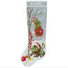 Cross Stitch Patterns Christmas Stockings, Personalized Modern Counted Easy Holiday Stockings DIY, Cute Funny Frogs Simple Design for Beginners, Digital Download view 1