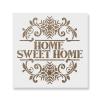 Snowflake Home Sweet Home Wall Sign Stencil - Home Stencil, Sign Stencil, Wall Stencil, Sweet Stencil, Snowflake Stencil view 1