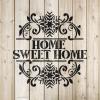 Snowflake Home Sweet Home Wall Sign Stencil - Home Stencil, Sign Stencil, Wall Stencil, Sweet Stencil, Snowflake Stencil view 4