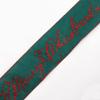 Italian Options 63mm Wide Merry Christmas Ribbon - Dark Green Linen (10 Mtr/Wired Edge) view 2