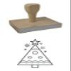 Infusion Christmas Tree Rubber Stamp, 5 X 4'' Wood Stamp view 1