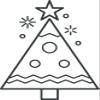 Infusion Christmas Tree Rubber Stamp, 5 X 4'' Wood Stamp view 2