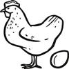 Infusion Chicken & Egg Rubber Stamp, 2 X 2 Wood Stamp view 2