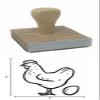 Infusion Chicken & Egg Rubber Stamp, 2 X 2 Wood Stamp view 4