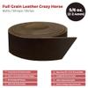 ELW 5-6 oz (2-2.4mm) Dark Brown Straps, Belts, Strips 3" Wide X 60" Length (7.6cm x 1.52m) Full Grain Leather Crazy Horse Belt Medium DIY Craft, Pet Collars, Blanks, Accessory, Jewelry, Wrapping view 2