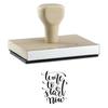 Infusion Time to Start Now Rubber Stamp, 2 X 1'' Wood Stamp view 1