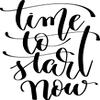 Infusion Time to Start Now Rubber Stamp, 2 X 1'' Wood Stamp view 2