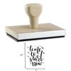 Infusion Time to Start Now Rubber Stamp, 2 X 1'' Wood Stamp view 4