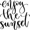 Infusion Enjoy The Sunset Rubber Stamp, 4 X 3'' Wood Stamp view 2