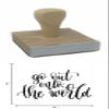 Infusion Go Out Into The World Rubber Stamp, 2 X 2 Wood Stamp view 4